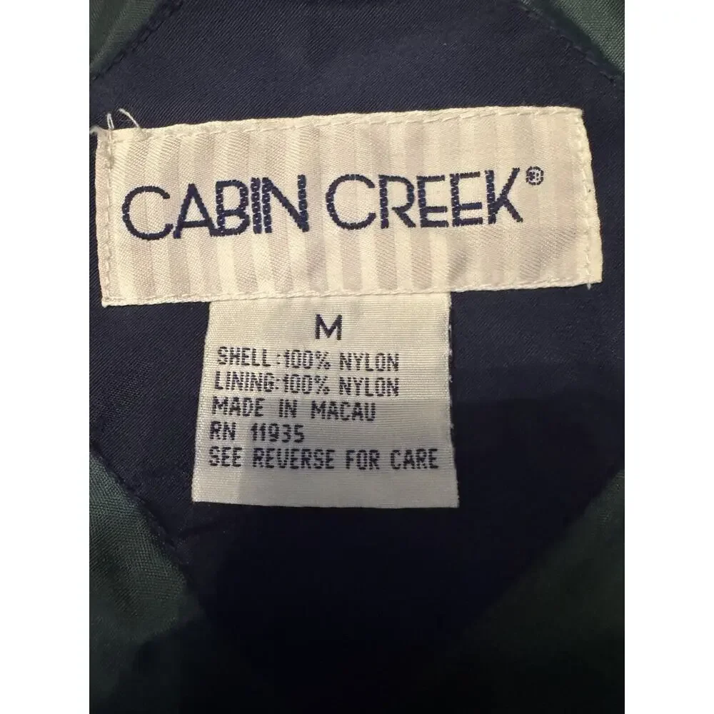 VTG Cabin Creek Men's M Jacket Windbreaker 90s Color Block Unisex Navy Red Green